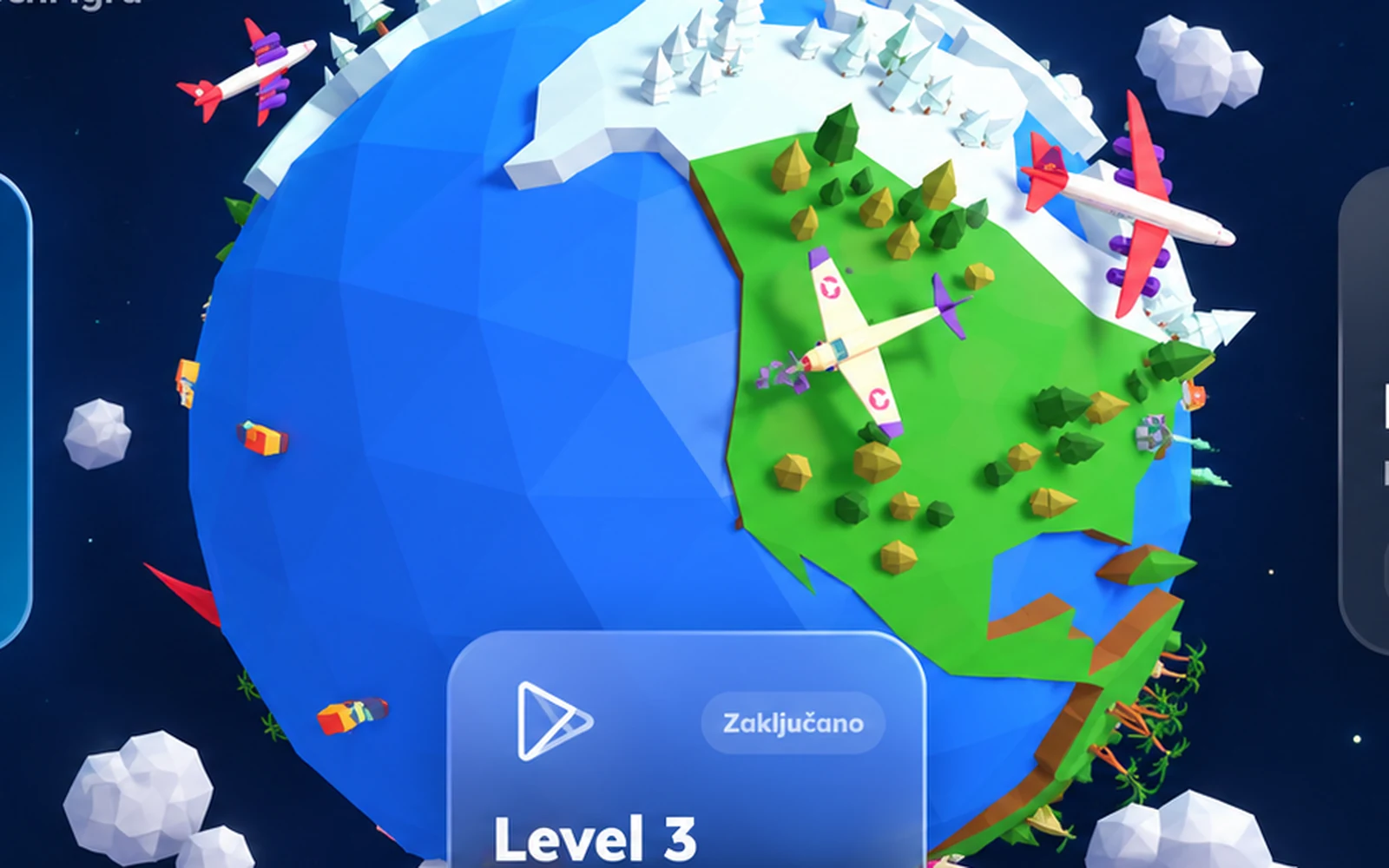 NeuroPlanet 3D interactive low-poly planet