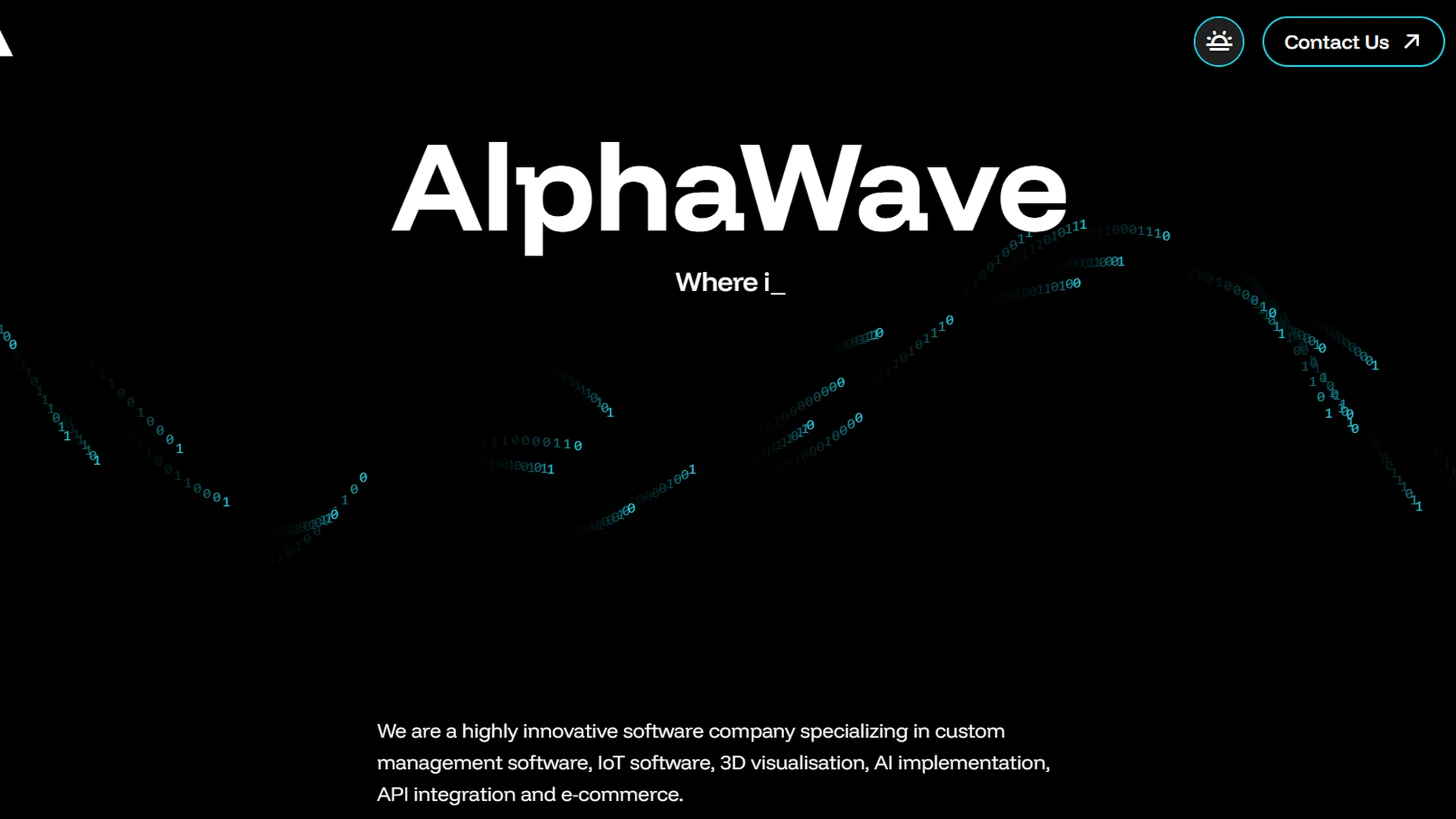 AlphaWave website and digital product identity
